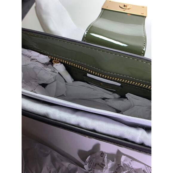 KATE SPADE Reegan Patent Green with Gold Accents NEW Small Shoulder Bag NWT - Picture 12 of 12